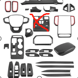 Molduras Interiores Ford – Carbono