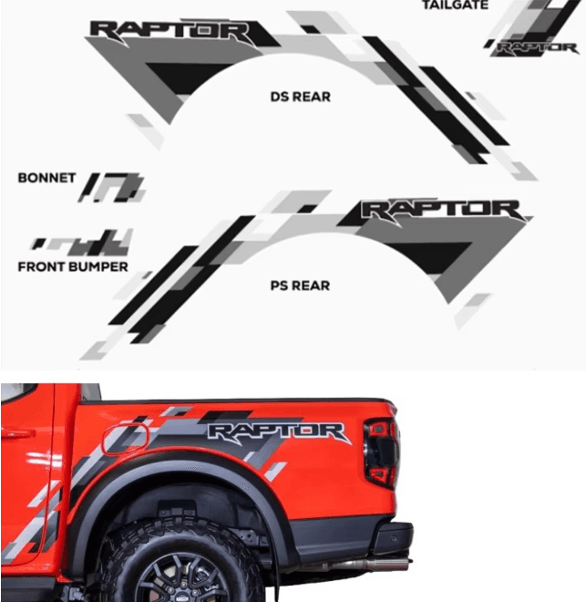 Pegatinas RAPTOR para Ford XL/XLS/XLT